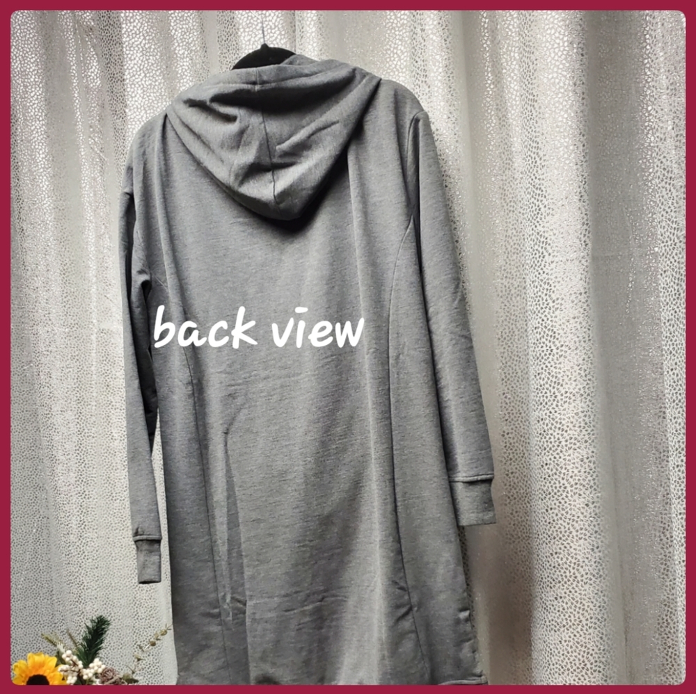 Long Sleeve Fleece Hoodie Tunic - Picture 6 of 10